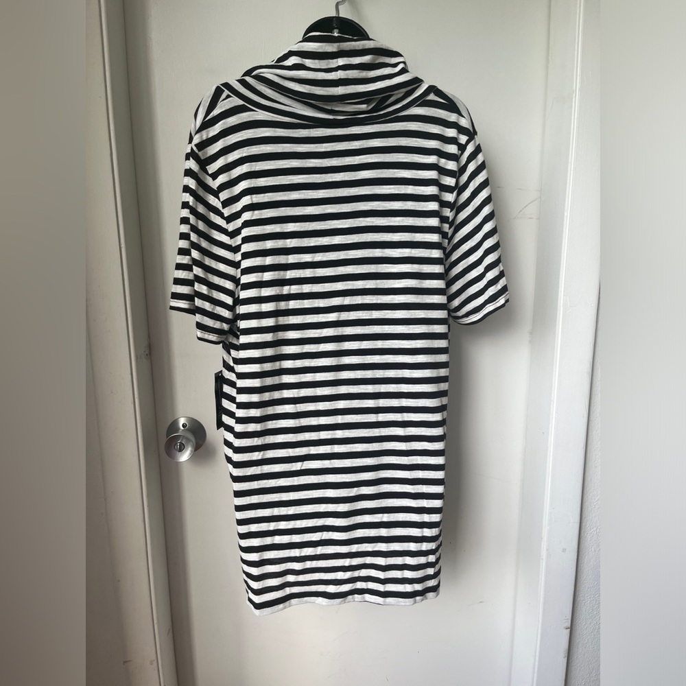 NWT I.N.C. International Concepts Cowl Neck striped top size 1X - Picture 3 of 14